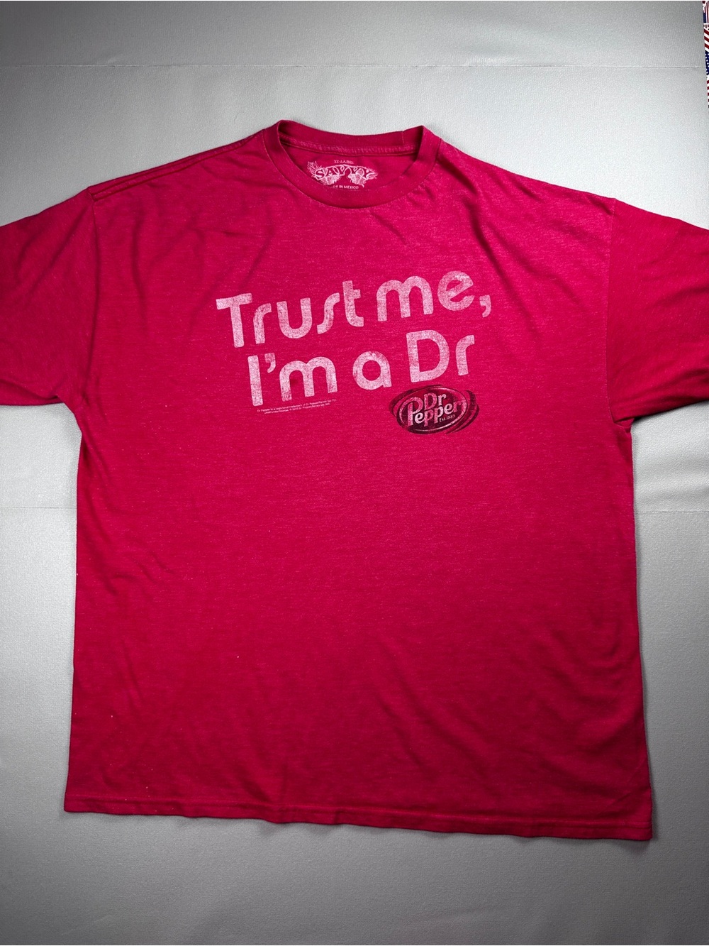 Dr Pepper “Trust Me I’m a Dr” Graphic T-Shirt Men’s XXL Red Heather